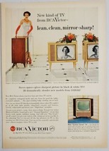 1957 Print Ad RCA Victor Television Sets Custom Corner TV Slender New Models - $17.08