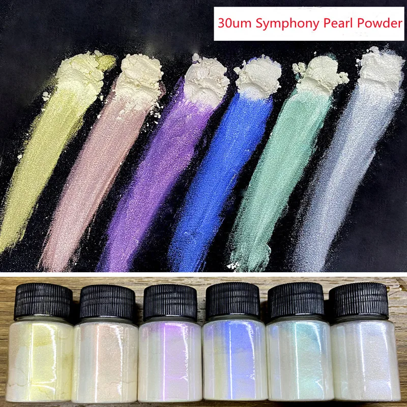 Play 400Mesh Nail Pearlescent Mica Powder Pigment Shiny White Symphony Mermaid P - £23.18 GBP