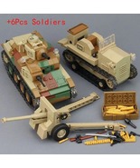 Military WW2 Japanese Army Weapon Vehicle Battle Tank Building Block Toy... - $66.99