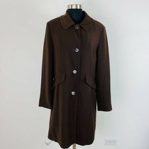 Portrait Brown Long Jacket Trench Coat Length Women&#39;s Petite Medium M * - £20.17 GBP