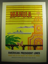 1958 American President Lines Advertisement - Manila - £14.49 GBP