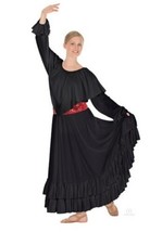 Eurotard Women&#39;s Size Small Back Double Ruffle Dance Skirt - £22.96 GBP