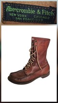Vintage Abercrombie &amp; Fitch Leather Moccasin Lace Up Boots 6.5 - $297.00