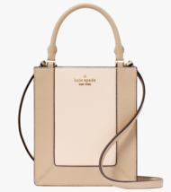 Kate Spade Lena Mini Tote Beige Pebbled Leather Bag KI885 Purse NWT $349... - £83.85 GBP