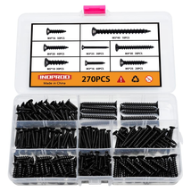 M3/M4/M5 Flat Head Self Tapping Wood Screws Assortment 270Pcs Phillips Drive - £16.79 GBP