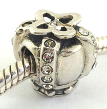 Authentic Chamilia Crown Sterling Silver Bead Charm w/ CZ, Retired, JA-6... - $33.24