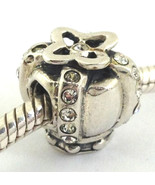 Authentic Chamilia Crown Sterling Silver Bead Charm w/ CZ, Retired, JA-6... - $33.24