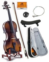 NEW Solid Maple Spruce Fiddle Violin 1/4 Size w Case Bow Rosin String VN201 - £63.79 GBP