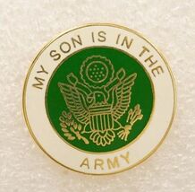 Vintage Costume Jewelry Lapel Pin US Military Mom My Son Is In The Army - $9.89
