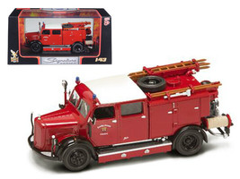 1950 Mercedes Benz TLF-15 Fire Engine Red 1/43 Diecast Model Road Signature - £32.94 GBP