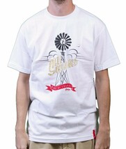 Orisue Hombre Blanco Self Prolongada Winds De Cambio Windmill Camiseta Nwt - $264.84 MXN