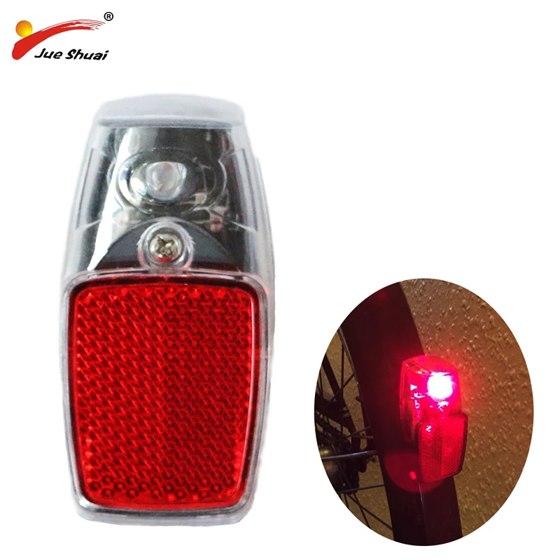 Jueshuai Red LED Bike Rear Light Mount on the Fender with Battery Safety Warning - £8.81 GBP