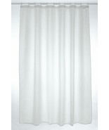 Plain Polyester Shower Curtain 180 x 210cm - White - £15.67 GBP