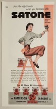 1955 Print Ad Satone Flat Enamel Paint Lady Patterson Sargent Cleveland,Ohio - £11.66 GBP