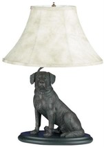 Sculpture Table Lamp Sitting Labrador Dog Hand Painted Made in USA OK Casting - £457.96 GBP