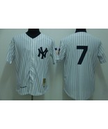 Yankees #7 Mickey Mantle Jersey Old Style Uniform White Stripe - $45.00