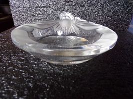 Lalique "Tete De Lion" Crystal Ashtray in the original box image 2