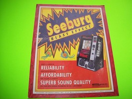 Seeburg Blast Effect 1993 Original Jukebox Promo Sales FLYER Phonograph ... - £20.56 GBP