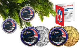 BALTIMORE RAVENS Colorized JFK Half Dollar US 2-Coin Set NFL Christmas O... - $15.85