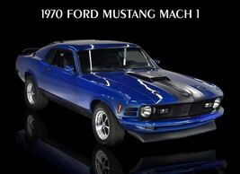 1970 Ford Mustang Mach 1 Metal Sign 8x12in USA STEEL Mancave Garage Car - $24.74