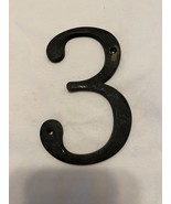 House Address Number 3 Black  5&quot; X 2 3/4&quot;  Non Magnetic. - $6.86 CAD