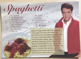 Elvis Presley Spaghetti Recipe Postcard Memphis Tennessee - $3.46