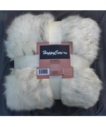 New with Tags Happycare Textiles White Fox-Look Fur (faux) blanket--60&quot; ... - $1,496.67 MXN