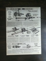Vintage 1966 Montgomery Wards Fishing Poles Two Page Ad - £5.22 GBP
