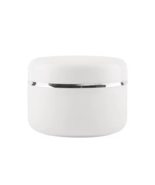 10 8oz Refillable Empty Cosmetic Container Plastic White with Silver Lin... - $21.77