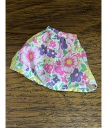 Vintage Genuine Barbie Skirt Floral Multicolored Flower - $542.54 MXN