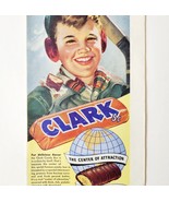 1947 Clark Candy Bar Advertisement Chocolate Quick Energy Vintage DWJJ23 - $34.45 CAD