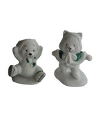1988 Mid Century Vintage Applause Ice Skaters Waltz Ceramic Bear Figurin... - $13.65 CAD