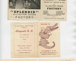 4 Cuba Alligator Goods Factory Advertising Cards 1950&#39;s Sam&#39;s Splendid A... - $47.52