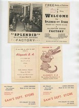 4 Cuba Alligator Goods Factory Advertising Cards 1950&#39;s Sam&#39;s Splendid Aliganti - £37.89 GBP