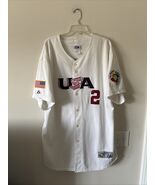 MENS MAJESTIC DEREK JETER #2 TEAM USA 2006 WORLD BASEBALL CLASSIC JERSEY SZ 52 - $565.24
