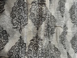 West Elm Silk Drapery Panels Printed Beige Tan Silk 42 x 84" Lot Of 4 Pocket Top - $46.75