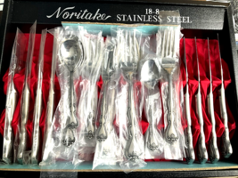 Noritake SYLVIA Stainless Japan Satin Silverware Flatware NEW Setting fo... - £197.83 GBP