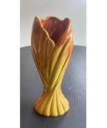 Vintage West Coast Pottery #430 Yellow &amp; Brown Glazed 9&quot; Vase - €21,27 EUR