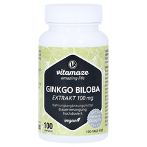 Ginkgo Biloba 100 Mg High Dose Vegan Capsules 100 pcs - £50.57 GBP
