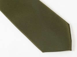Men's Satin Silky Tie Hankie Set J.Valintin Private Collection R70 Olive Green image 3