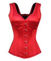 On chest with steel frame spiral strip without Bustier Gothic red satin - £34.56 GBP+