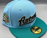 Houston Astros Hat Men 7 3/8 Blue Brown 59Fifty New Era MLB Fitted Cap - $46.44
