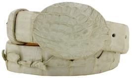 Kids Western Dress Belt Off White Real Crocodile Tail Skin Leather Size ... - $135.58 CAD