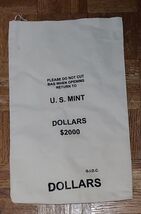 Unused from U.S. Mint $2000 Dollars Canvas Money Silver Dollars Bank Bag... - $23.75