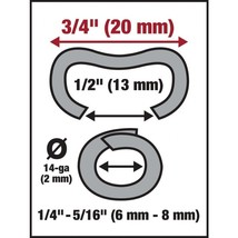 200pcs 3/4″ Hog Ring Staples 14ga Galvanized for HRP1 HRP2 Chain Link Stapler - £24.56 GBP