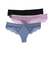 Secret Treasures Ladies Womens Dot Mesh Lace Thong Panties, 3-Pack Large (7) - £8.60 GBP