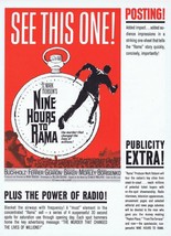 Nine Hours to Rama ORIGINAL Vintage 1963 9x12 Industry Ad Horst Buchholz - £15.45 GBP