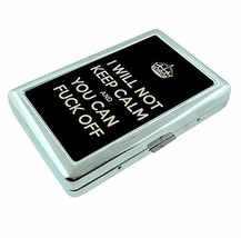 Will Not Keep Calm R1 Hip Silver Cigarette Case Id Holder Metal Wallet 4... - $147.87 MXN