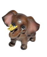 MCM George Good Elephant w/ Butterfly on Nose Figurine Josef Originals M... - $24.75