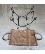 Large Vintage Iron  Fireplace Log Holder Rack Folding Firewood - $1,623.73 MXN